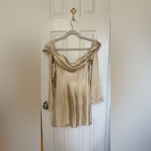 Meshki Gold Off-Shoulder Top